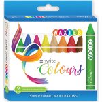 Iwrite Colours Jumbo Wax Crayons 9's
